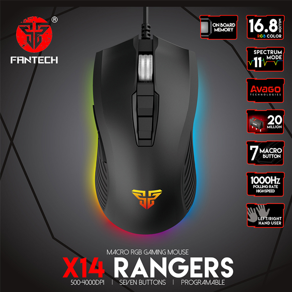 FANTECH X14 RANGER GAMING MOUSE 1 1 2