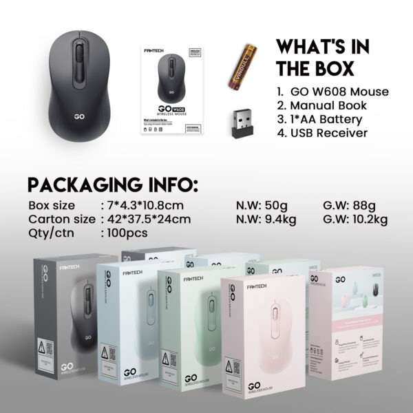 Fantech Go W608 Wireless Mouse - Image 2