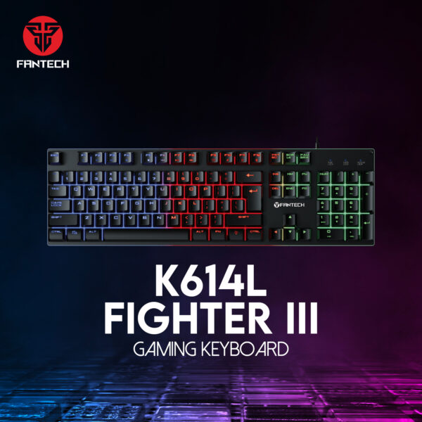 Fantech K614L Fighter III Zone Lighting RGB Gaming Keyboard - Image 2
