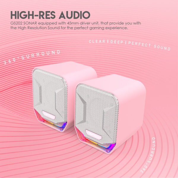 Fantech SONAR GS202 GAMING SPEAKER SAKURA EDITION PINK